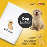Personalised Towel Baby Golden Retriever