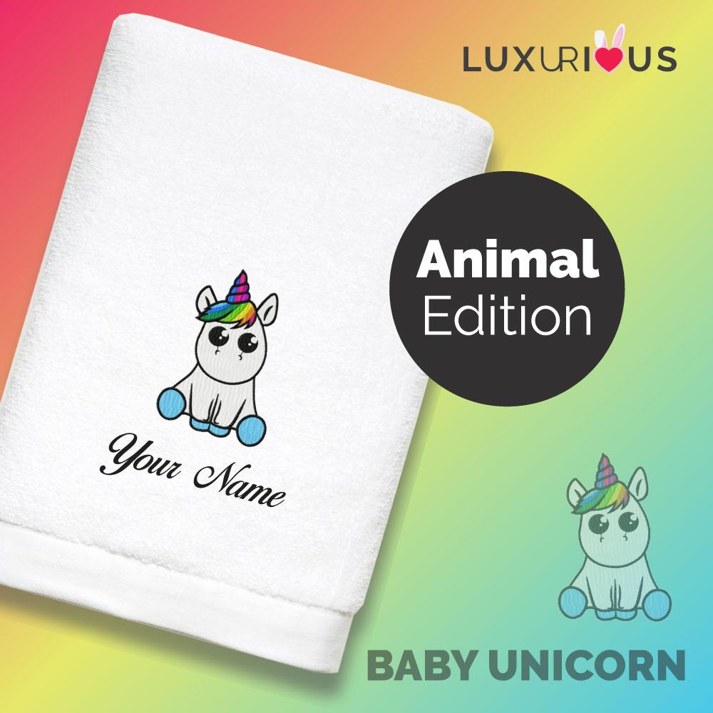 Personalised Towel Baby Unicorn