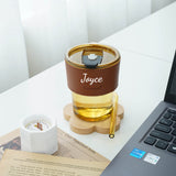 Personalized Portable Glass Cup with lid and straw (Islandwide Delivery)