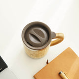 Personalized Bamboo Stainless Steel Mug With Handle And Lid