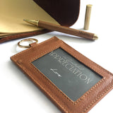 Corporate Set - Leather Multipurpose Access Card Holder + Wooden Pen