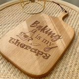 Personalised Wooden Chopping Board with Wordings and Icon (Whole Middle Engraving)