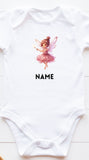 Personalised Romper / Kids Tee - Pink Bun Fairy (Islandwide Delivery)