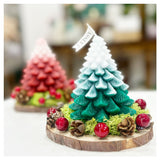 Christmas : Christmas Candle - Snow Capped Tree  - Christmas 2025
