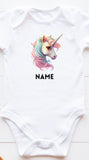 Personalised Romper / Kids Tee - Lady Unicorn (Islandwide Delivery)