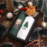 [Christmas 2023] l Christmas Gift set #09 - Personalized Vacuum Flask, Hand Towel, Chocolate & Twinings Tea