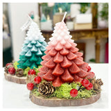 Christmas : Christmas Candle - Snow Capped Tree  - Christmas 2025
