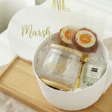 Classic gift set #6 (Glass tea cup with coaster, Mixed fruit tea, Scented Candle/ Chocolate/ Soap Flower)  | (Islandwide Delivery)