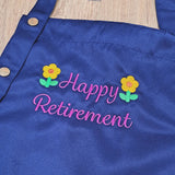 Personalised Adult Apron - Happy Retirement (Islandwide Delivery)