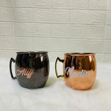 Personalized Solid Copper 304 Stainless Steel Mule Mug Cup 500ml In Gift Box