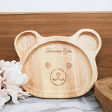 Personalised Wooden Bear Plate