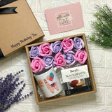 Personalised Birthday Gift Box - Personalised Mug With Chocolate and Soap Roses