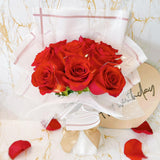 Red Rose Bouquet Fresh Flowers - Classic 9