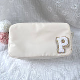 Customize Nylon Makeup Pouch Cosmetic Travel Bag Chenille Patch (Islandwide Delivery)