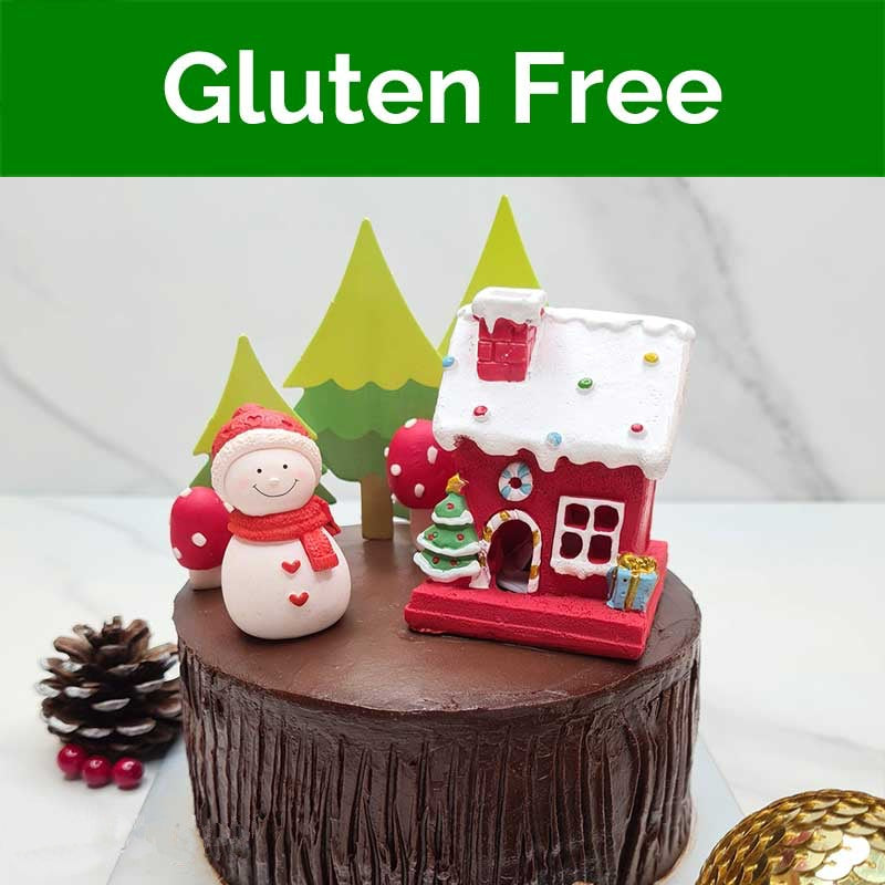 Organic Gluten-Free and Vegan Stump Cake - Frosty in the Woods