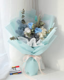 Preserved Rose Bouquet - Sky Blue