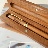 Personalized Walnut Wood Pen Set with Wordings & Image