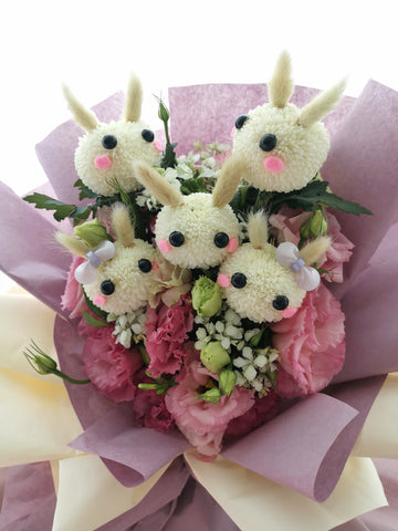 Rabbit in Wonderland Flower Bouquet - Valentine's Day Flowers & Gifts 2026