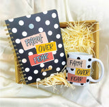Faith Over Fear Motivational Personalised Gift Set