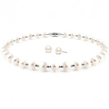 Kelvin Gems Classic Light Natalie Fresh Water Pearl Necklace & Earrings Gift Set