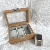 Wooden Watch Box 3 Slot Watch Case (Islandwide Delivery)