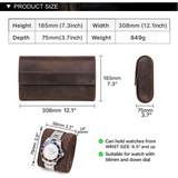 Leather Watch Roll 8 Slot Travel Case Organizer (Islandwide Delivery)