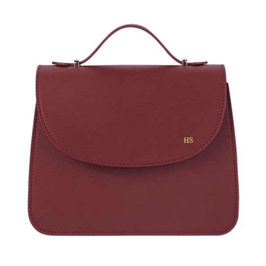 Burgundy - Saffiano Shoulder Bag