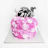 Pink Rosette Smash Cake