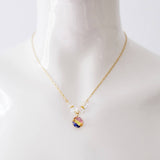 Rainbow Glass Pendant Set (Necklace and Earring)
