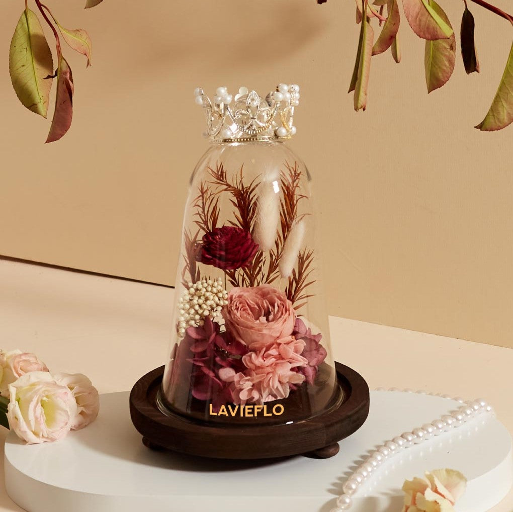 Timeless Love Preserved Flower in Glass Dome