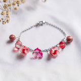 Haru Hana Spring Flower Rose Red Handmade Bracelet