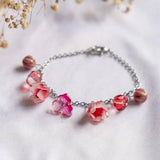 Haru Hana Spring Flower Rose Red Handmade Bracelet