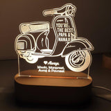 Personalized Wooden LED Lamp (Bike Design)