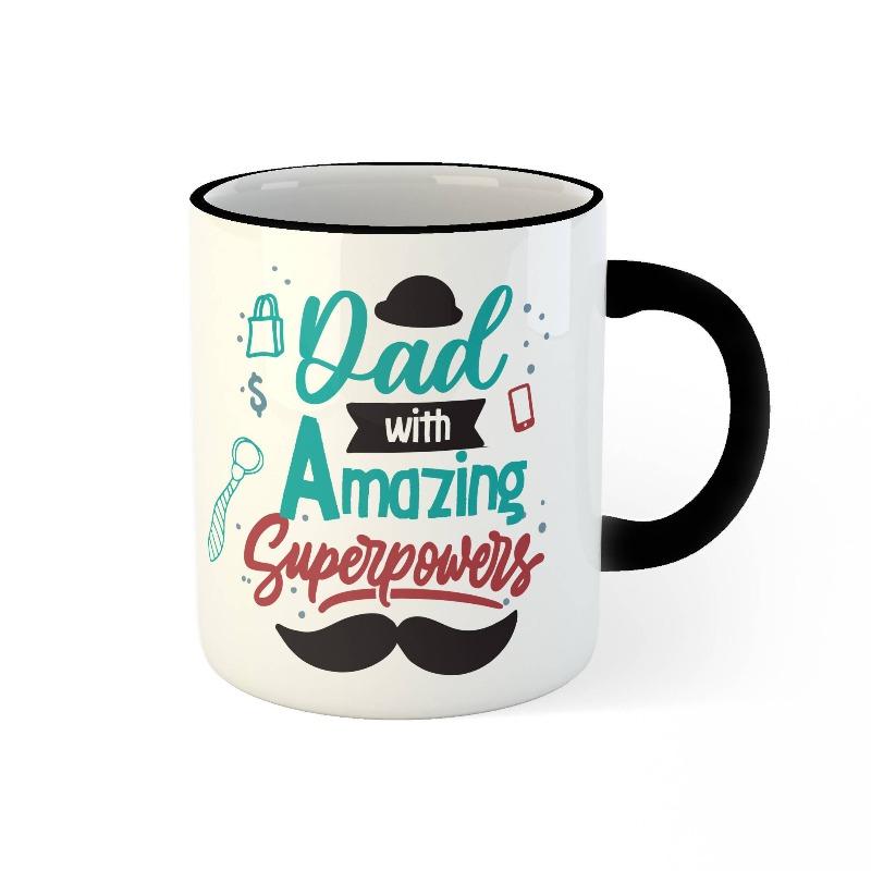Dad with Amazing Superpowers Personalised Mug