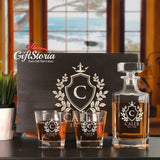 Personalized Whiskey Decanter Set (Design 7)