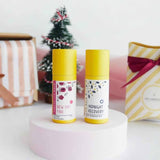 Santa Showering Set - Natural Moisturising Bar Soap and Lip Balm Gift Set