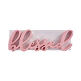 Wood Sign Laser Cut - Blessed Pink Boho Rainbow (Set of 2)