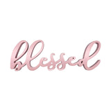 Wood Sign Laser Cut - Blessed Pink Boho Rainbow (Set of 2)