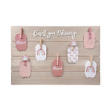 Wooden Board with Photo Clips - Count Your Blessings Boho Rainbow