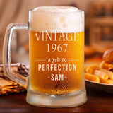 "Aged to Perfection" Personalised Classic Beer Mug -17oz (500ml)