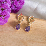 Luxe Purple-Spiral Amethyst Handmade Earring