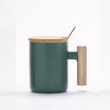 Personalised Mug - Wooden Handle with Lid & Spoon