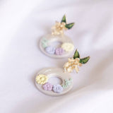 Pastel Pearlescent #3 Polymer Clay Gold Handmade Earring