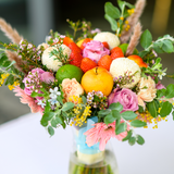 Wedding Hand Bouquet - Fresh Fruits and Flowers Bouquet Arrangements