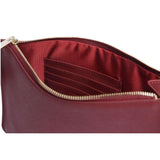 Personalized Small Saffiano Pouch - Burgundy - Self Pick Up