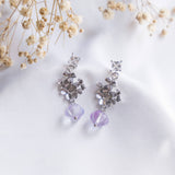 Haru Hana Spring Flower Fantasy Purple #2 Handmade Bracelet Earring Set