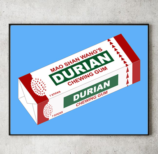 Durian Chewing Gum Singapore Print