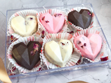 Gourmet Craft Chocolate Box of 6 (Strawberry Heart)