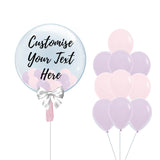 Pink & Purple Personalised & Cluster Balloon Package
