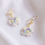 Pastel Pearlescent #5 Polymer Clay Gold Handmade Earring